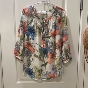 NEW…Daniel Rainn Floral Long Blouse
